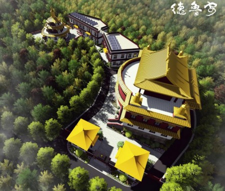 尼泊尔加德满都白玉大乘华严寺总体规划与建筑方案设计