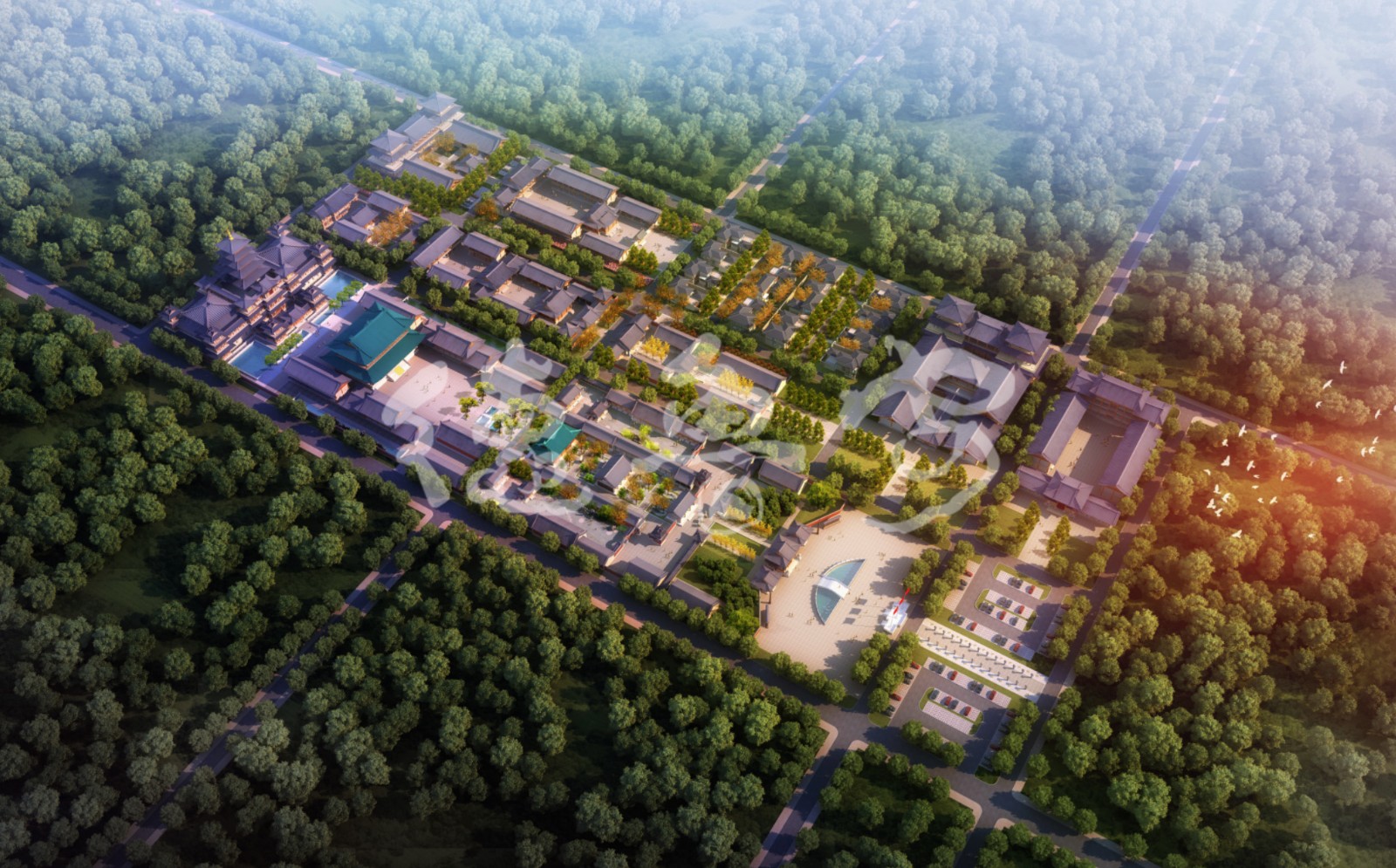 Master plan of Mingxiu temple in Taiyuan Shanxi Province(图1)