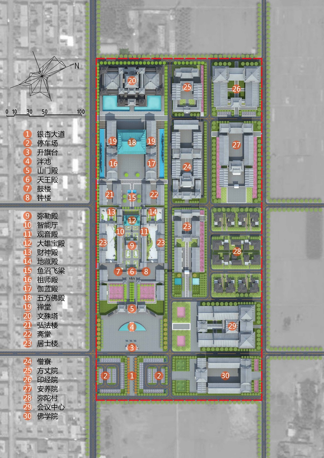 Master plan of Mingxiu temple in Taiyuan Shanxi Province(图25)