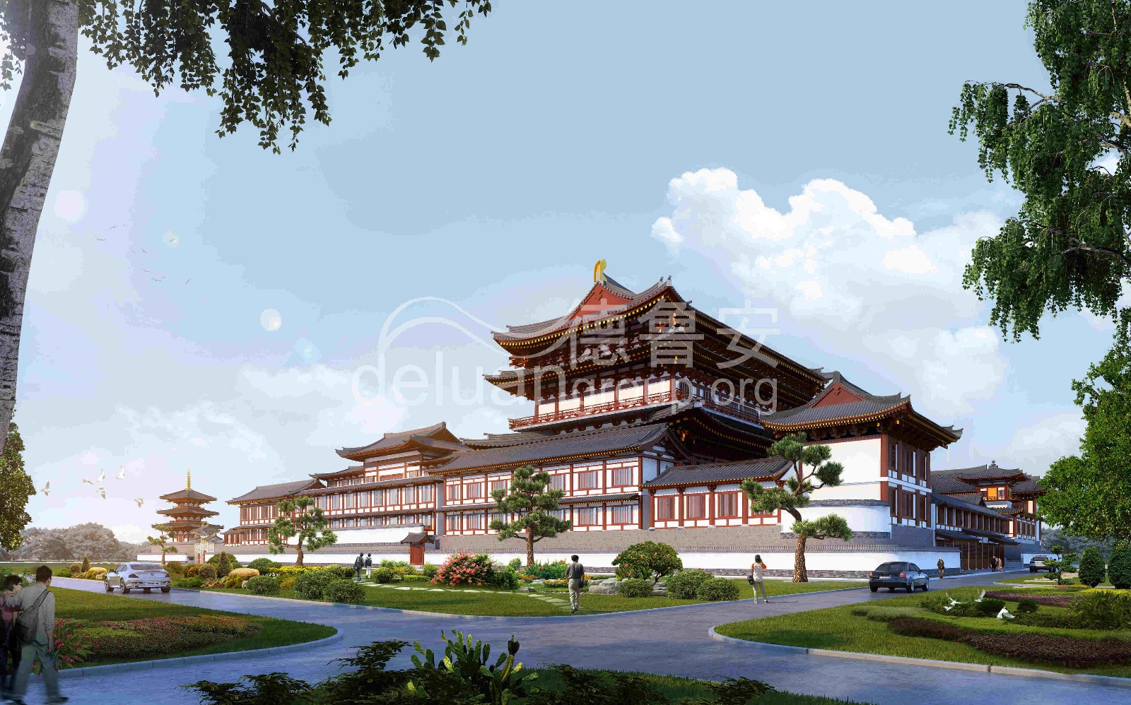 Planning and design of Baoqing temple in Xianghe0(图1)
