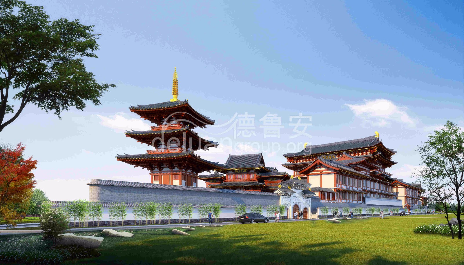 Planning and design of Baoqing temple in Xianghe(图2)