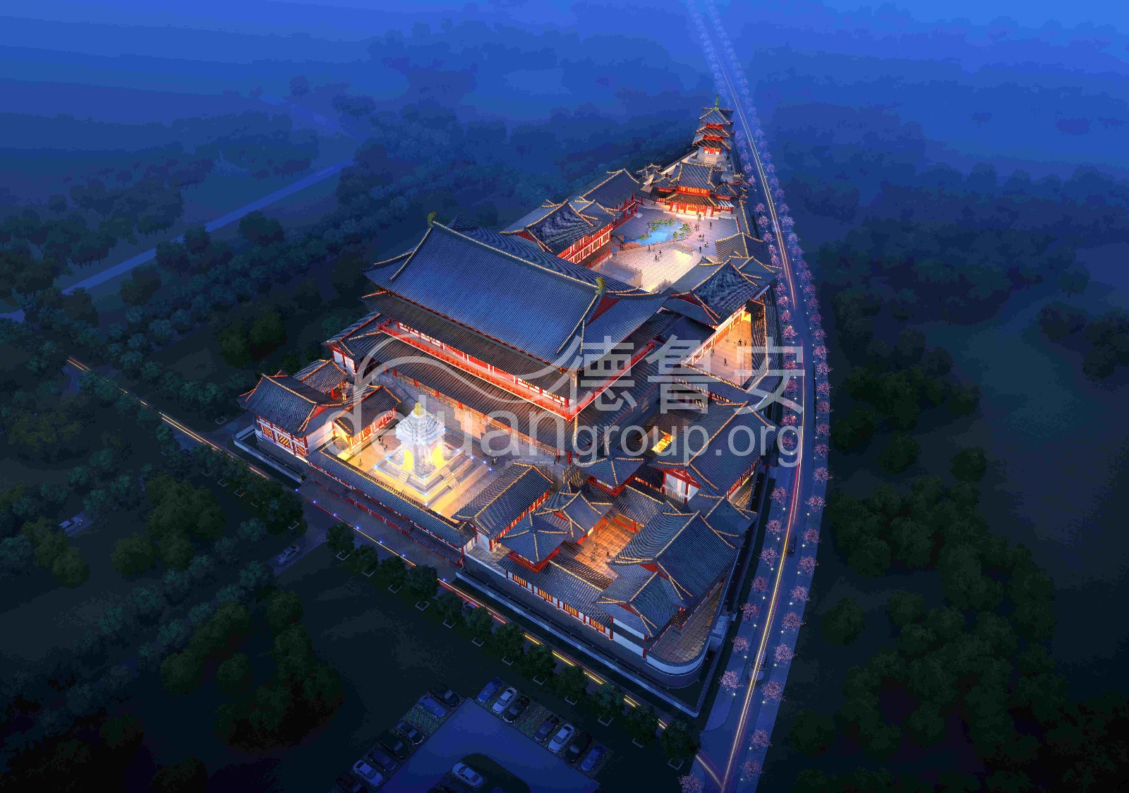 Planning and design of Baoqing temple in Xianghe0(图3)