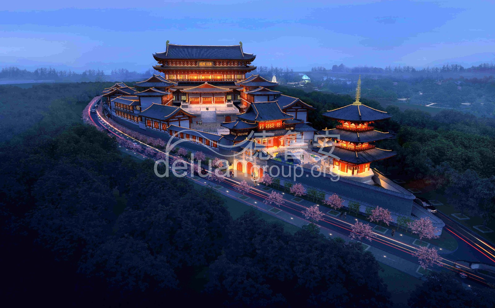 Planning and design of Baoqing temple in Xianghe(图4)