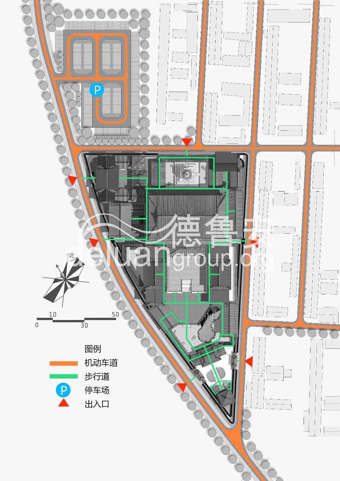 Planning and design of Baoqing temple in Xianghe(图12)