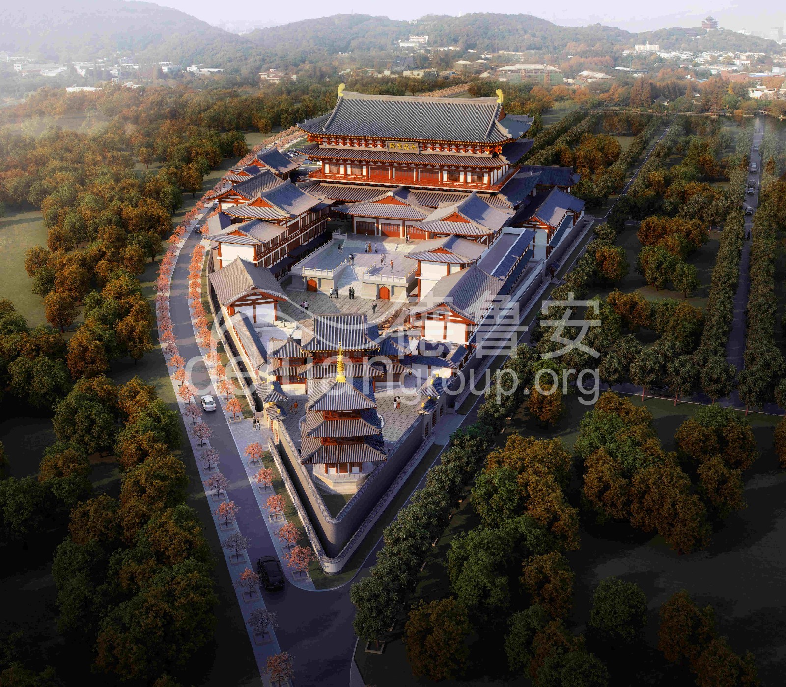Planning and design of Baoqing temple in Xianghe0(图13)