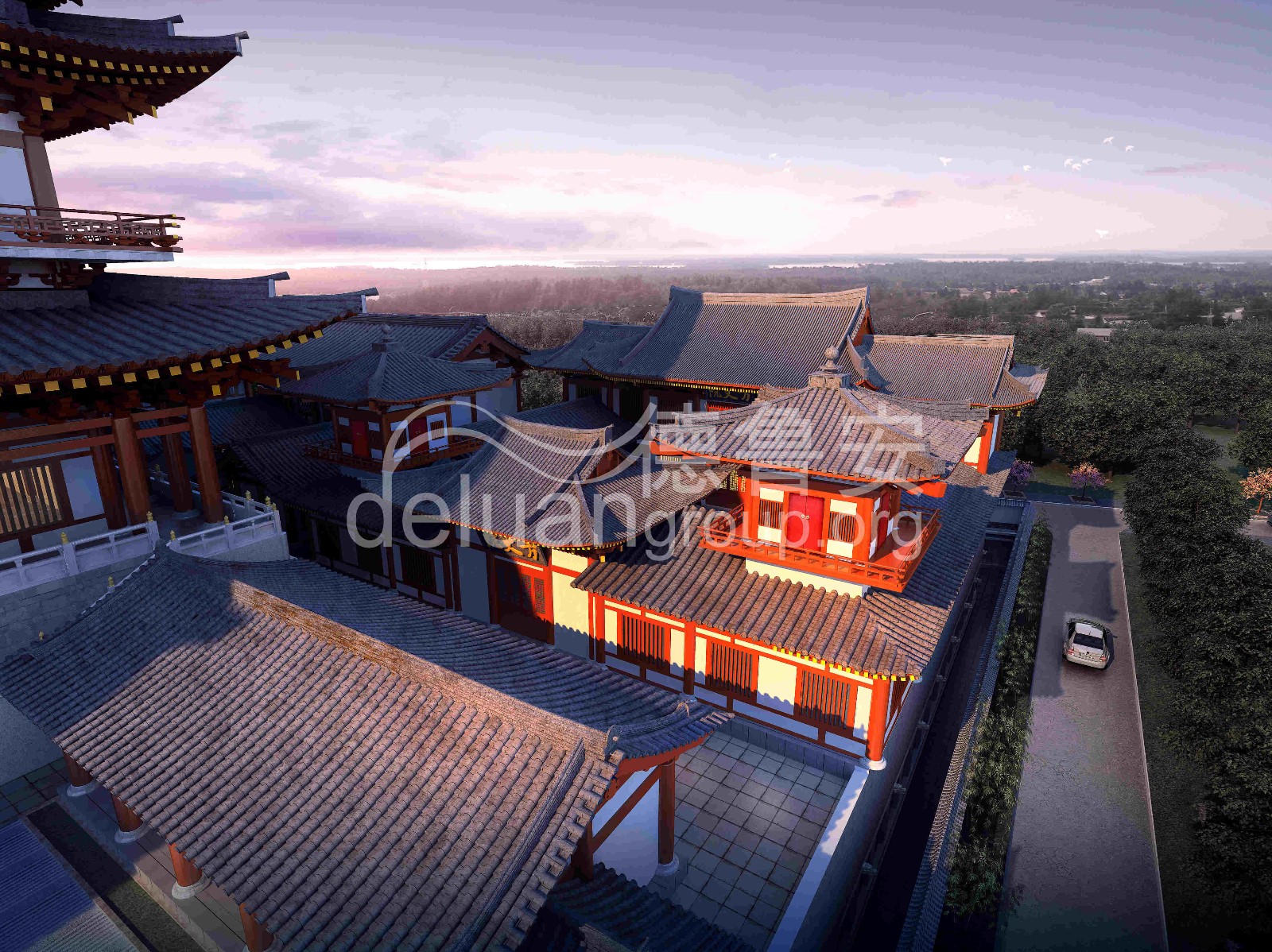 Planning and design of Baoqing temple in Xianghe0(图16)