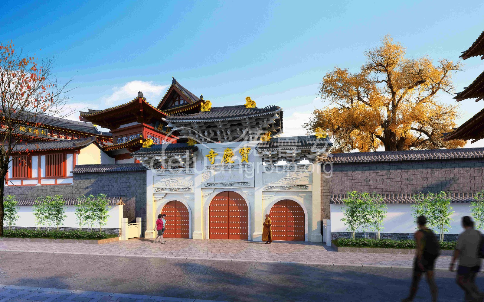 Planning and design of Baoqing temple in Xianghe(图20)