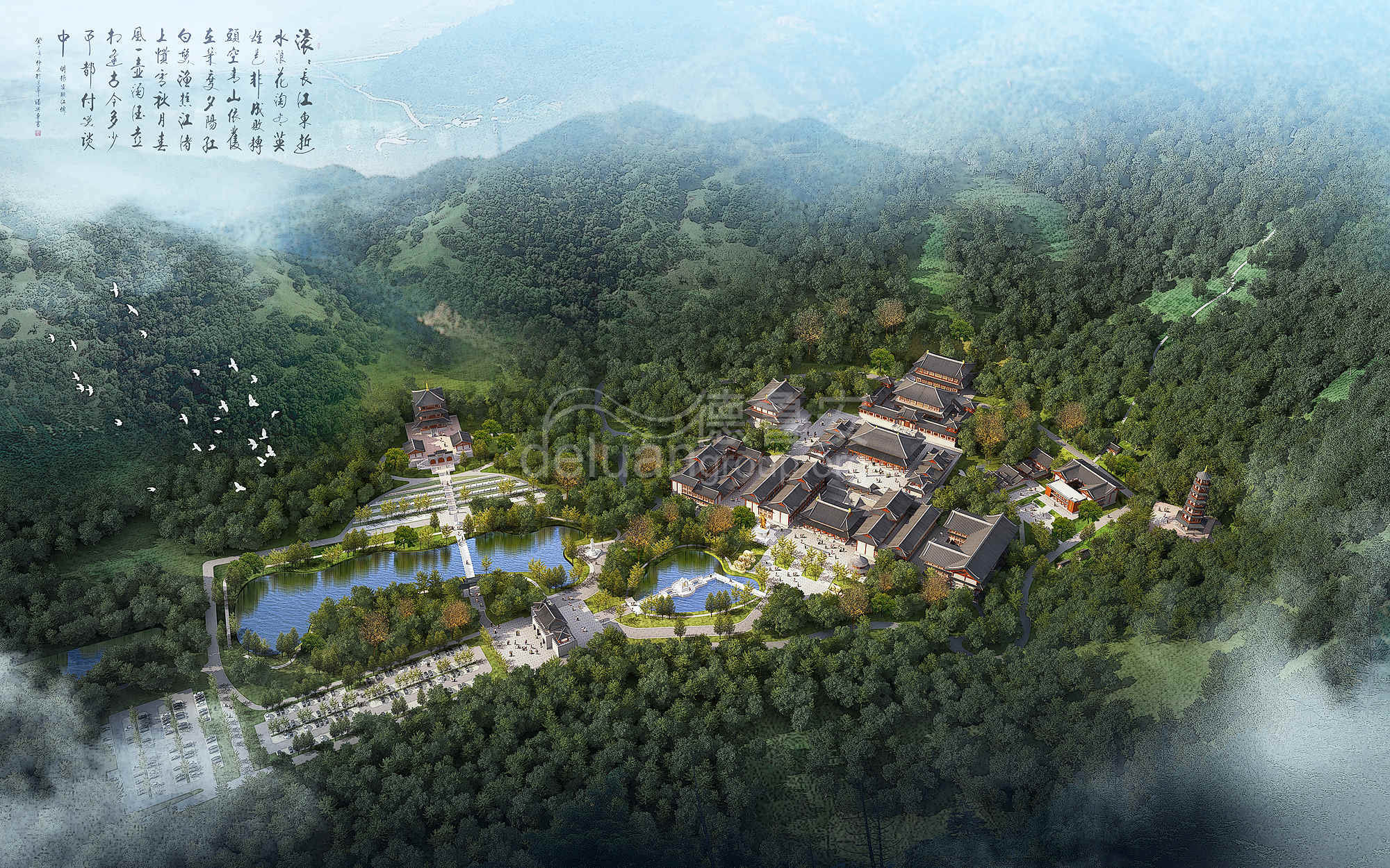Master plan of Dasheng temple in Xinhui Jiangmen Guangdong(图1)