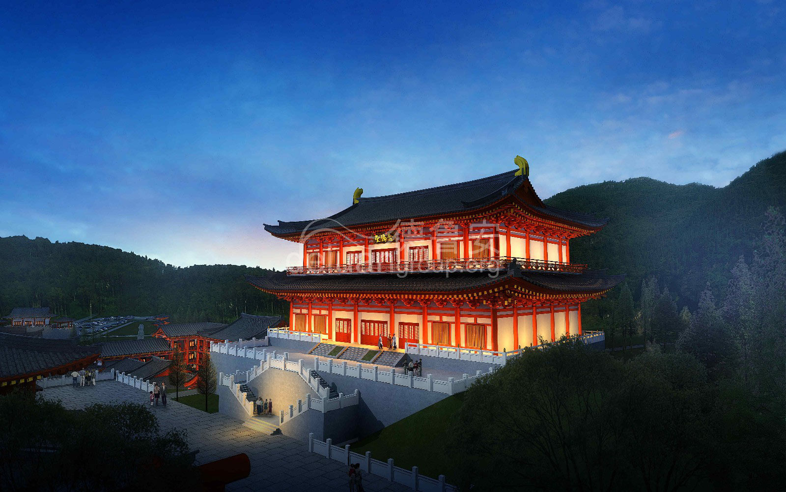 Master plan of Dasheng temple in Xinhui Jiangmen Guangdong(图5)