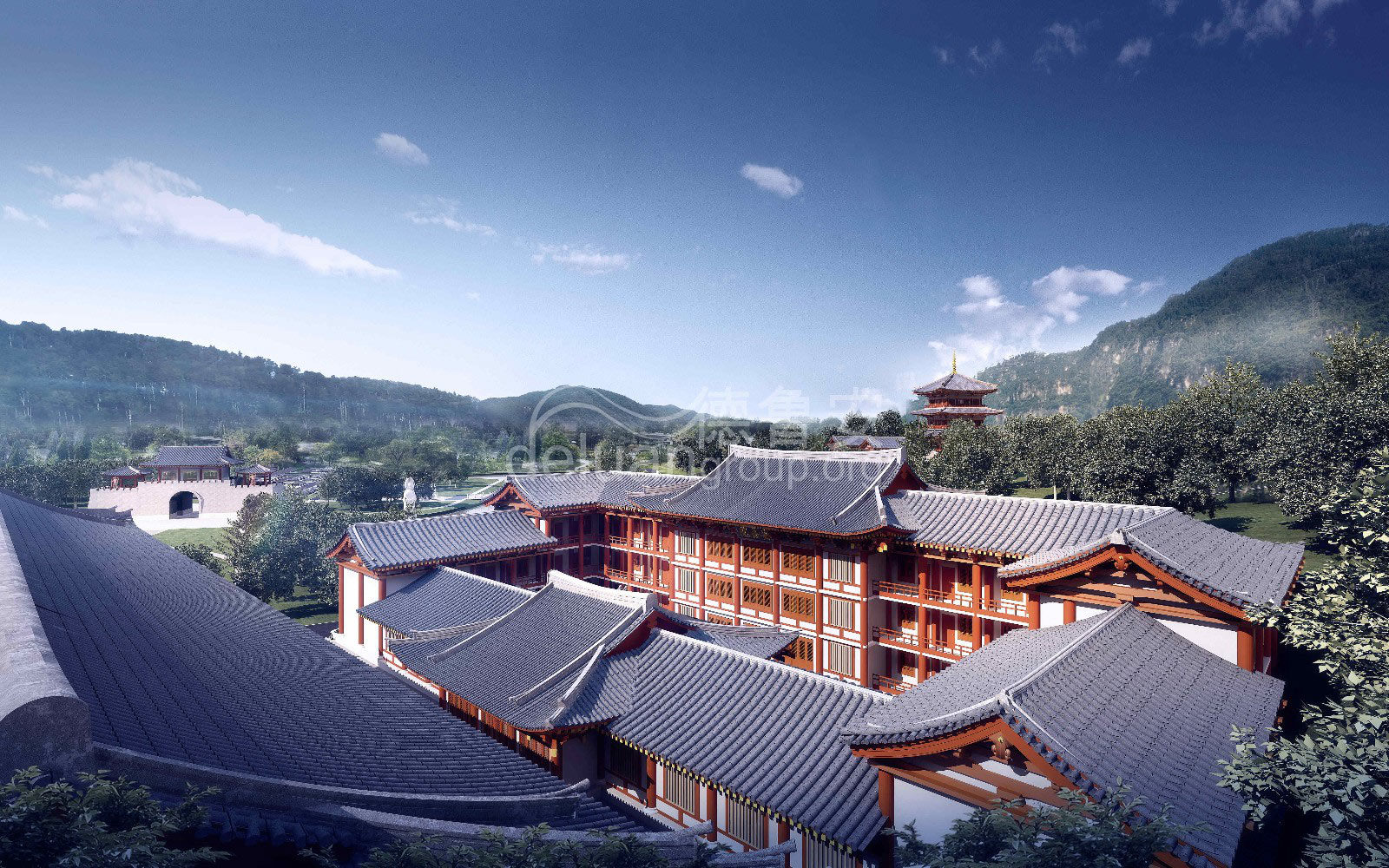 Master plan of Dasheng temple in Xinhui Jiangmen Guangdong(图6)