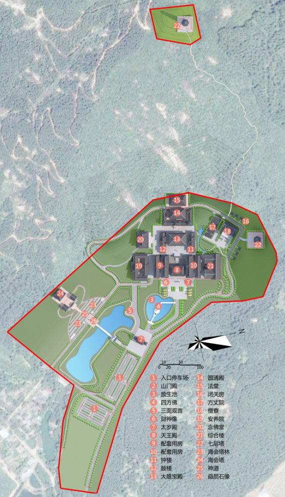 Master plan of Dasheng temple in Xinhui Jiangmen Guangdong(图12)