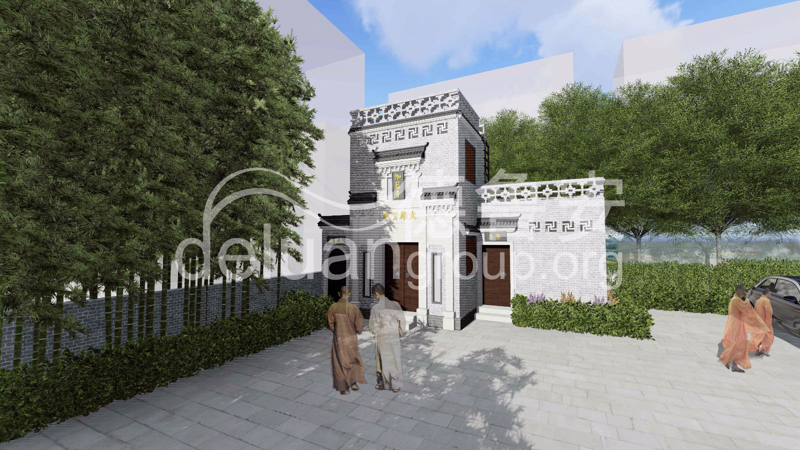 Design of single building of Jialan temple in Wuxue Hubei Province(图9)