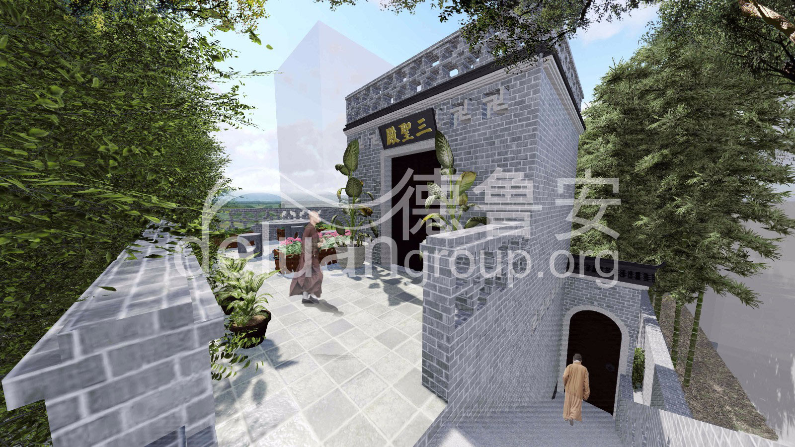 Design of single building of Jialan temple in Wuxue Hubei Province(图13)