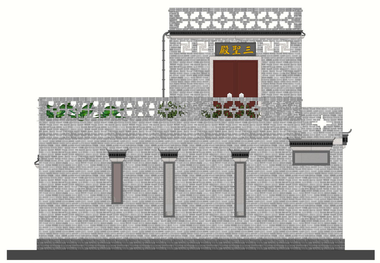 Design of single building of Jialan temple in Wuxue Hubei Province(图16)
