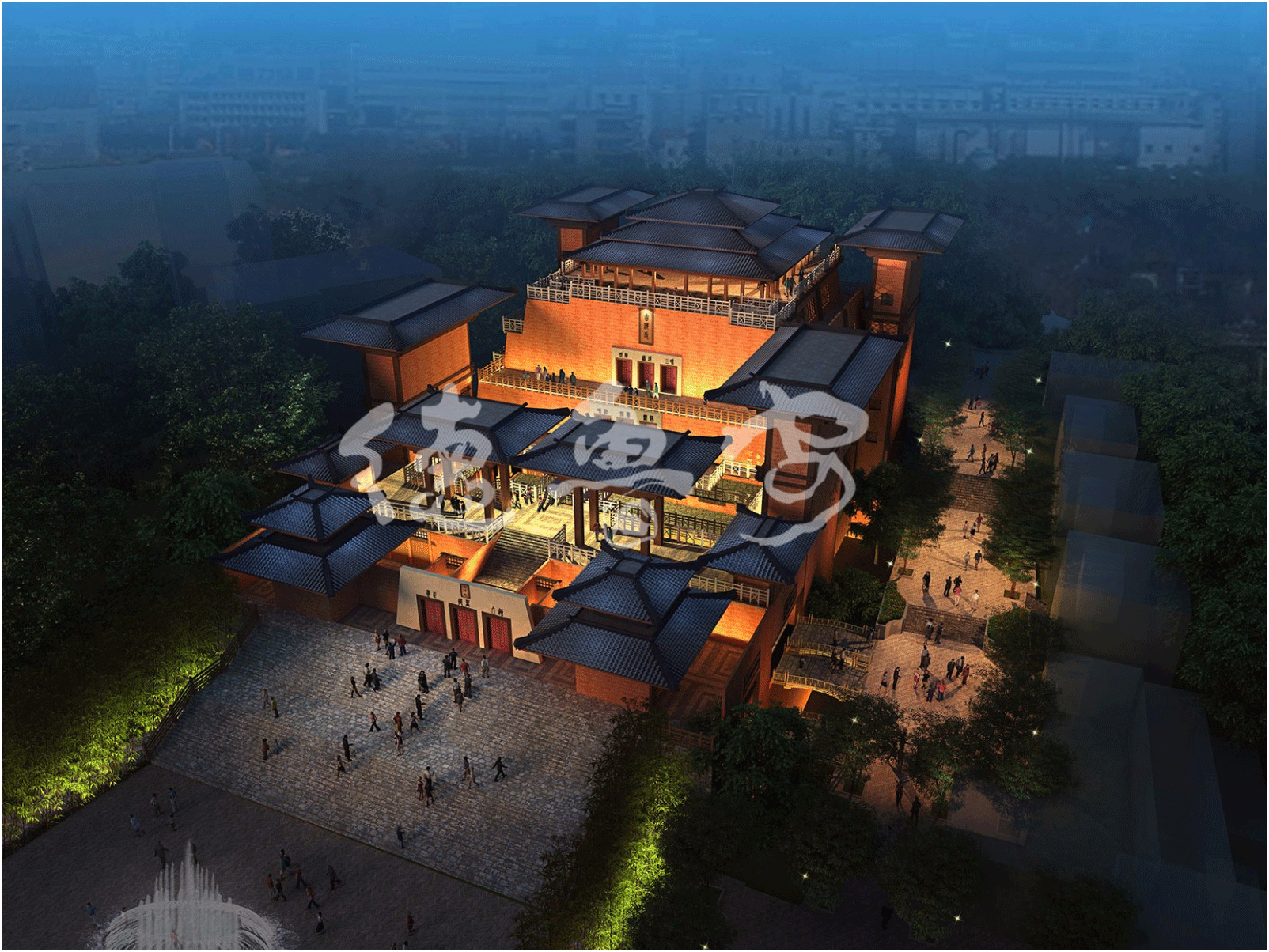 Planning and design of Yichang ancient Buddhist temple in Three Gorges(图2)