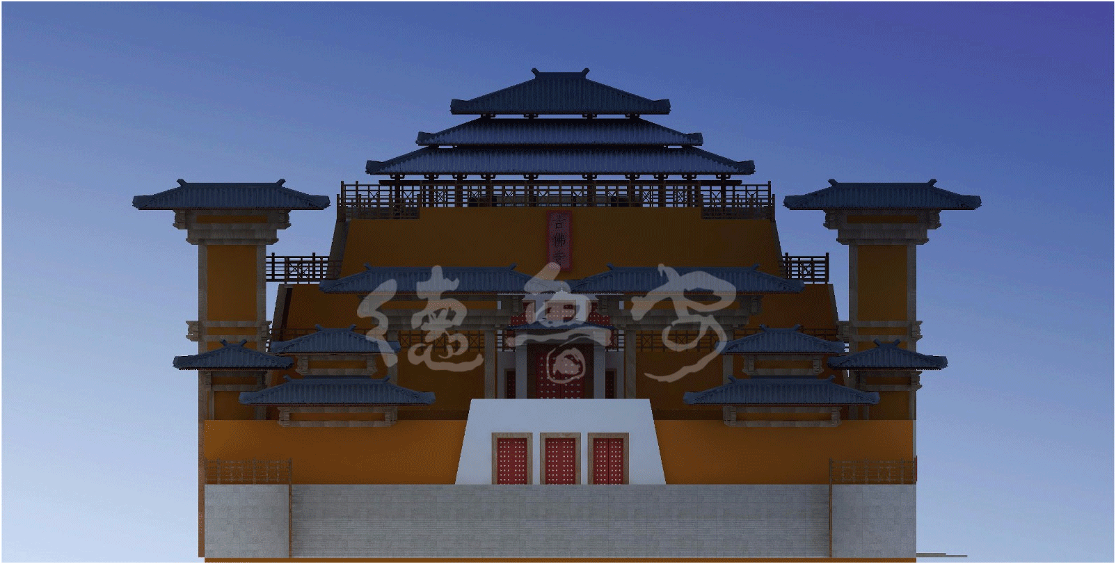 Planning and design of Yichang ancient Buddhist temple in Three Gorges(图10)