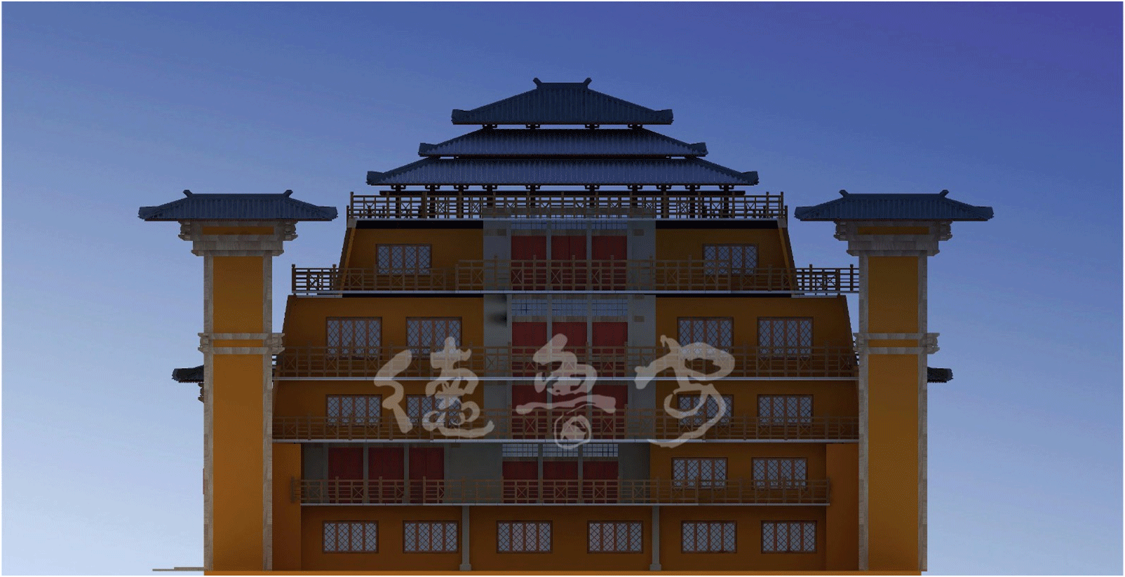 Planning and design of Yichang ancient Buddhist temple in Three Gorges(图11)