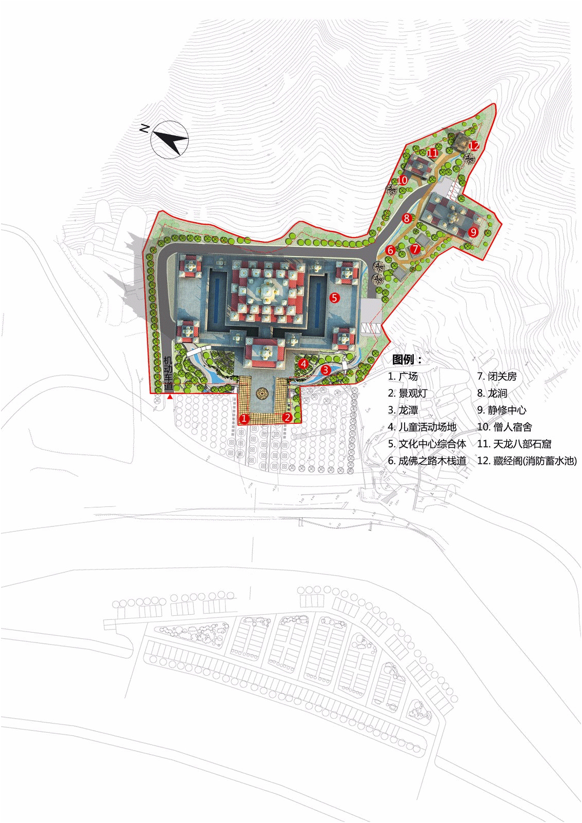 Scheme design of Longqing temple reconstruction project in Longwan District of Wenzhou City(图5)