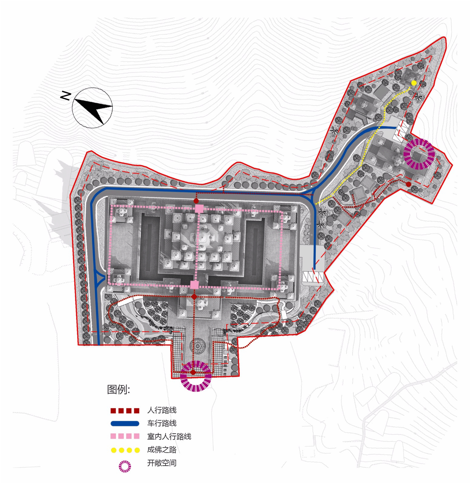 Scheme design of Longqing temple reconstruction project in Longwan District of Wenzhou City(图7)