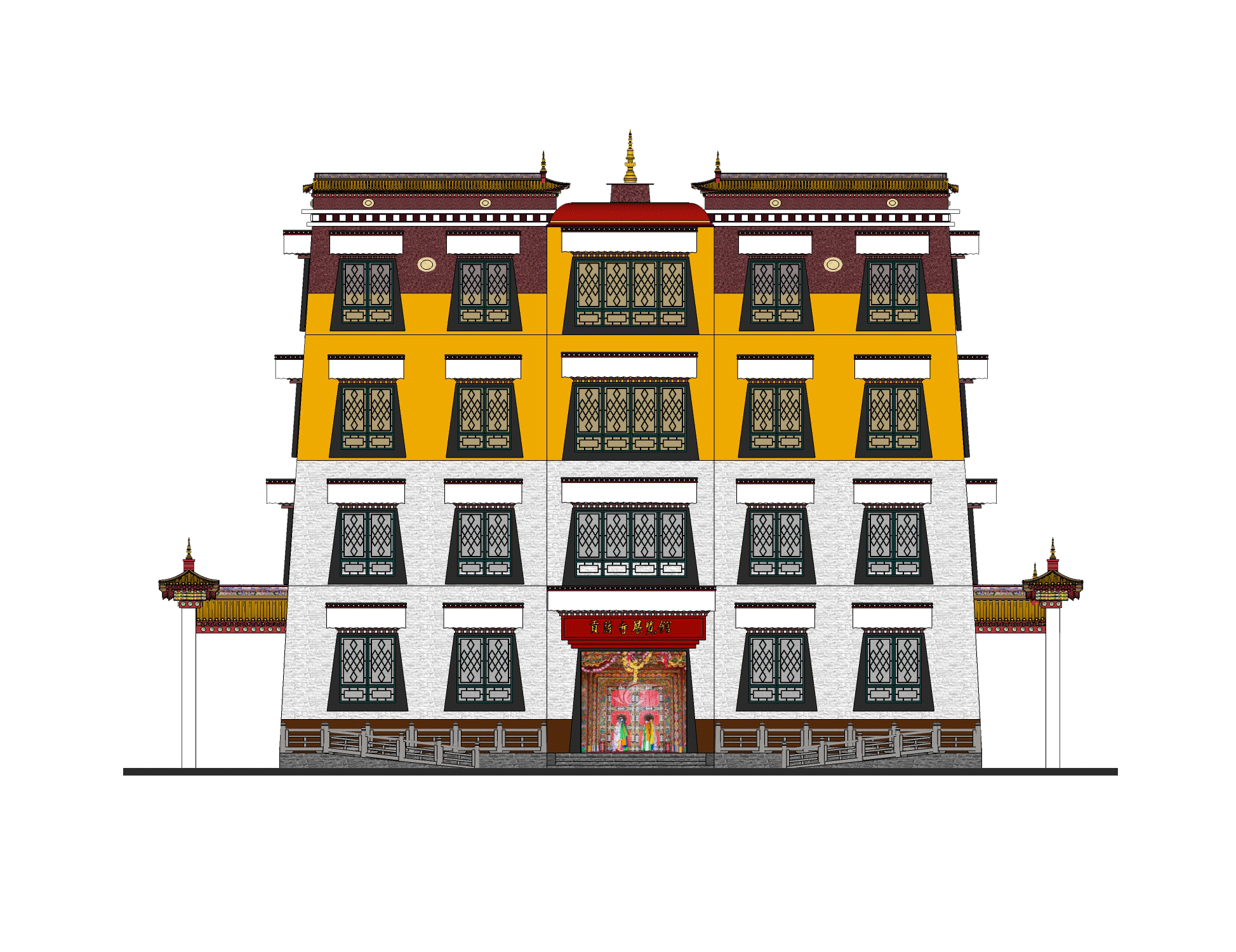 Architectural design of gongsa Temple historical exhibition hall(图8)