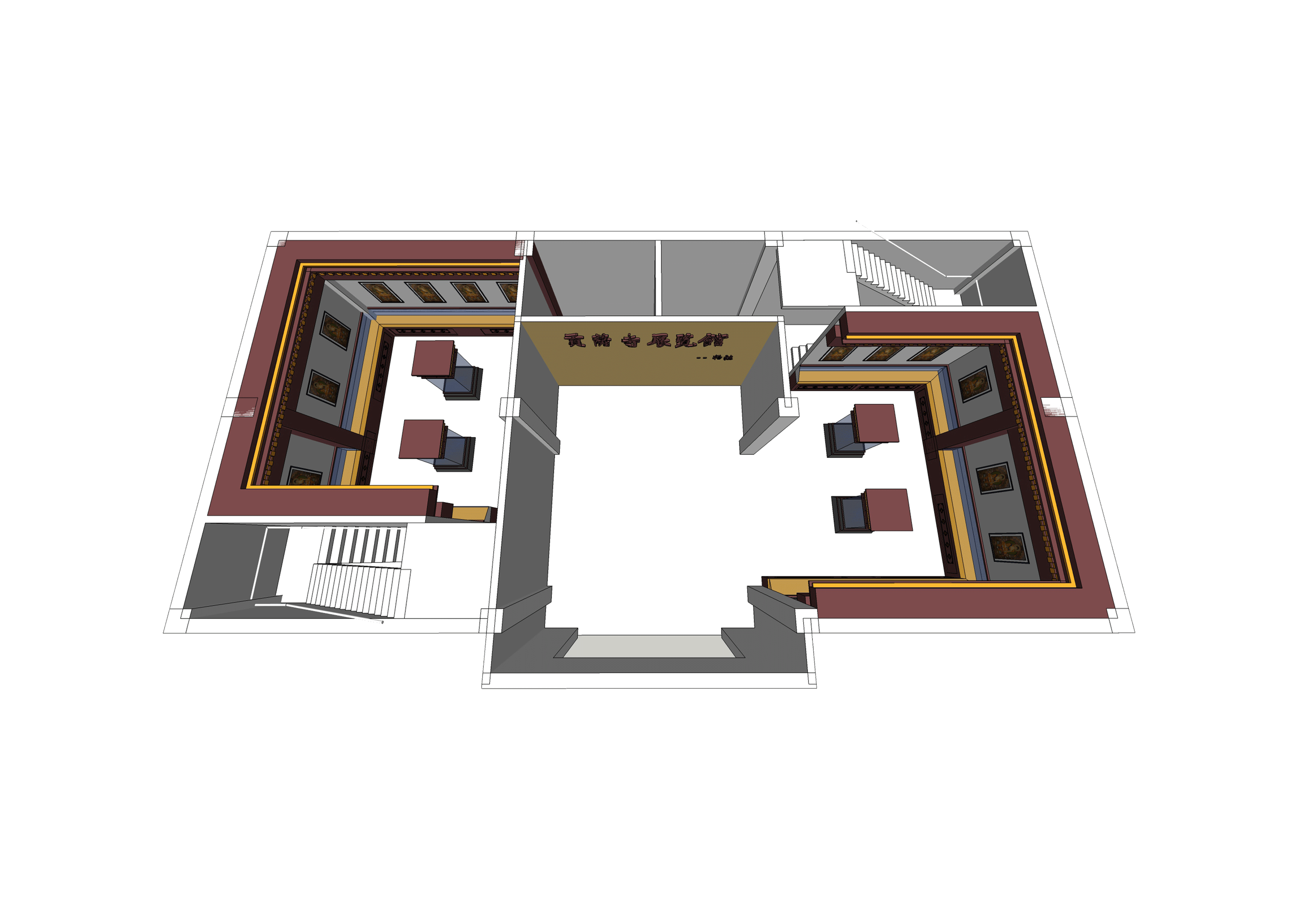 Architectural design of gongsa Temple historical exhibition hall(图3)