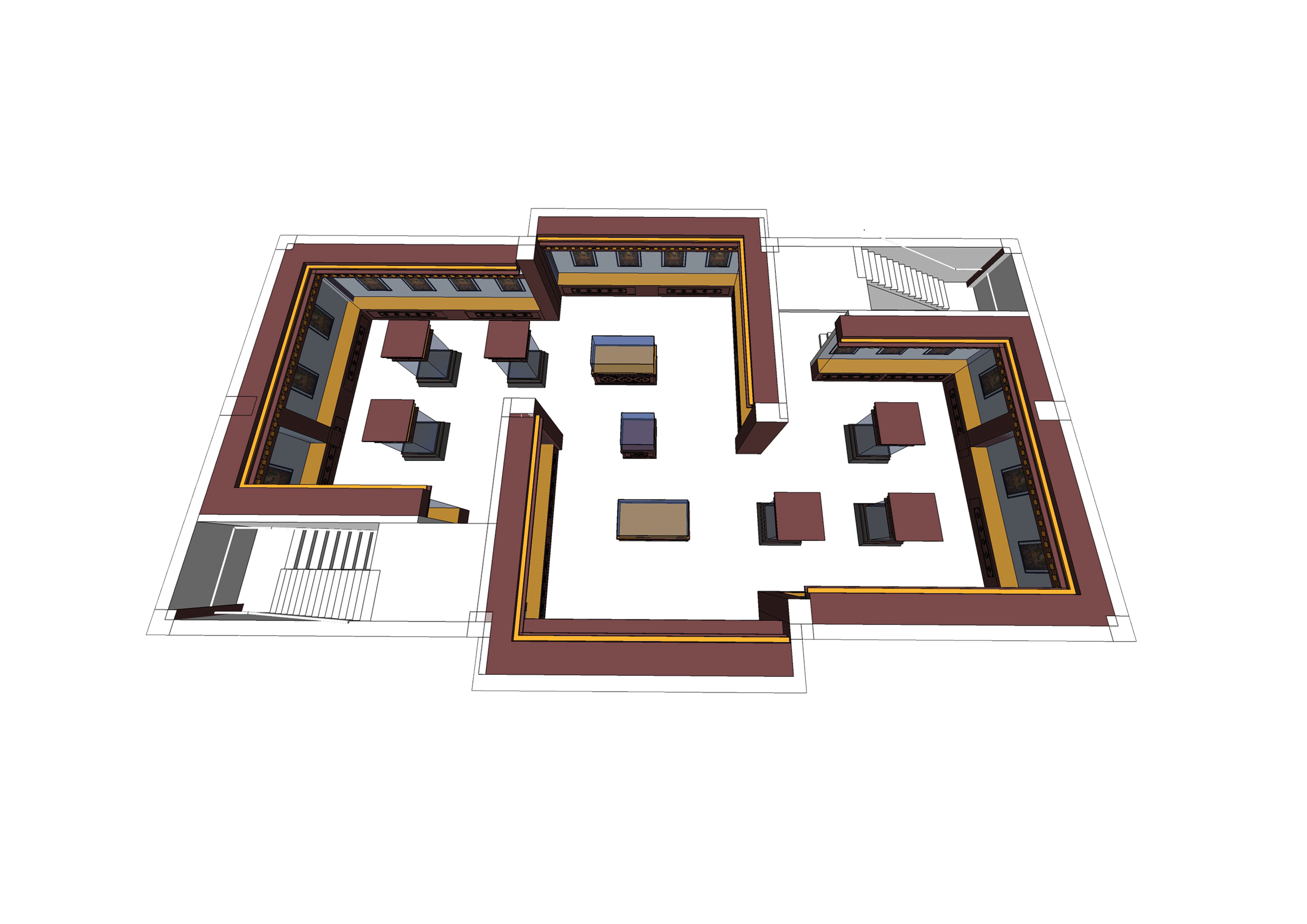 Architectural design of gongsa Temple historical exhibition hall(图4)
