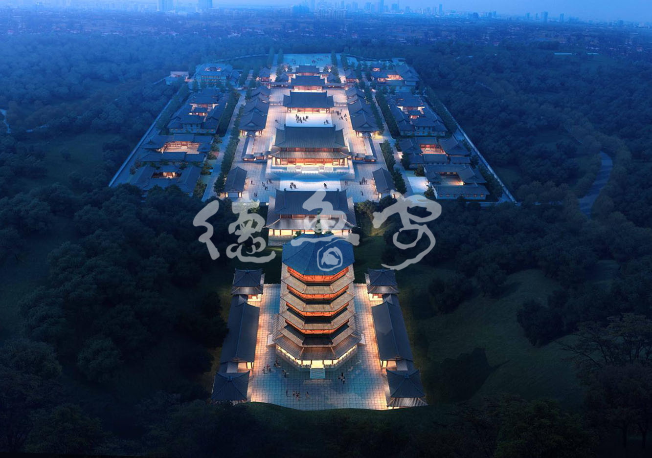 Master plan of foyushan temple in Huizhou City Guangdong Province(图4)