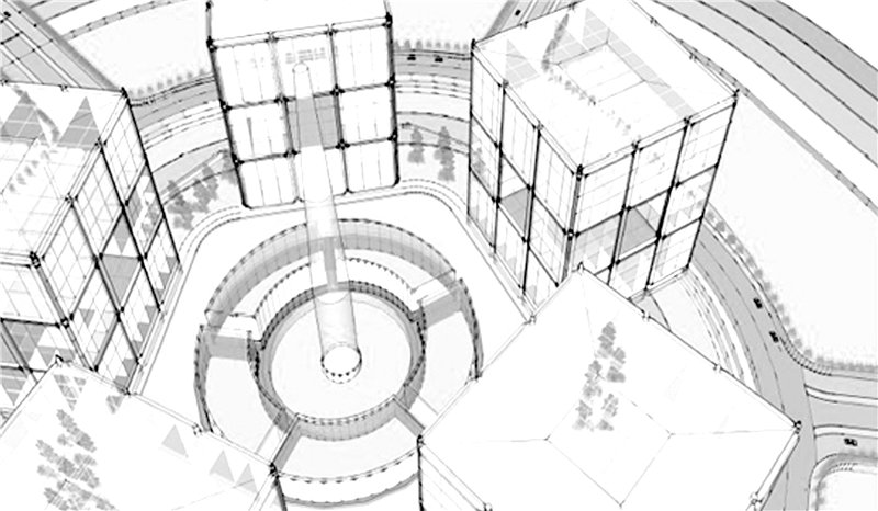Architectural design of world peace square(图2)