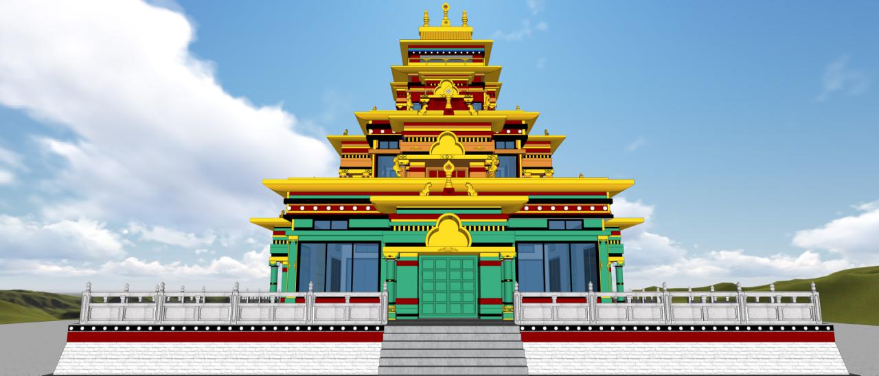 Viewing platform of Jialuo Red Palace in Yushu, Qinghai(图3)