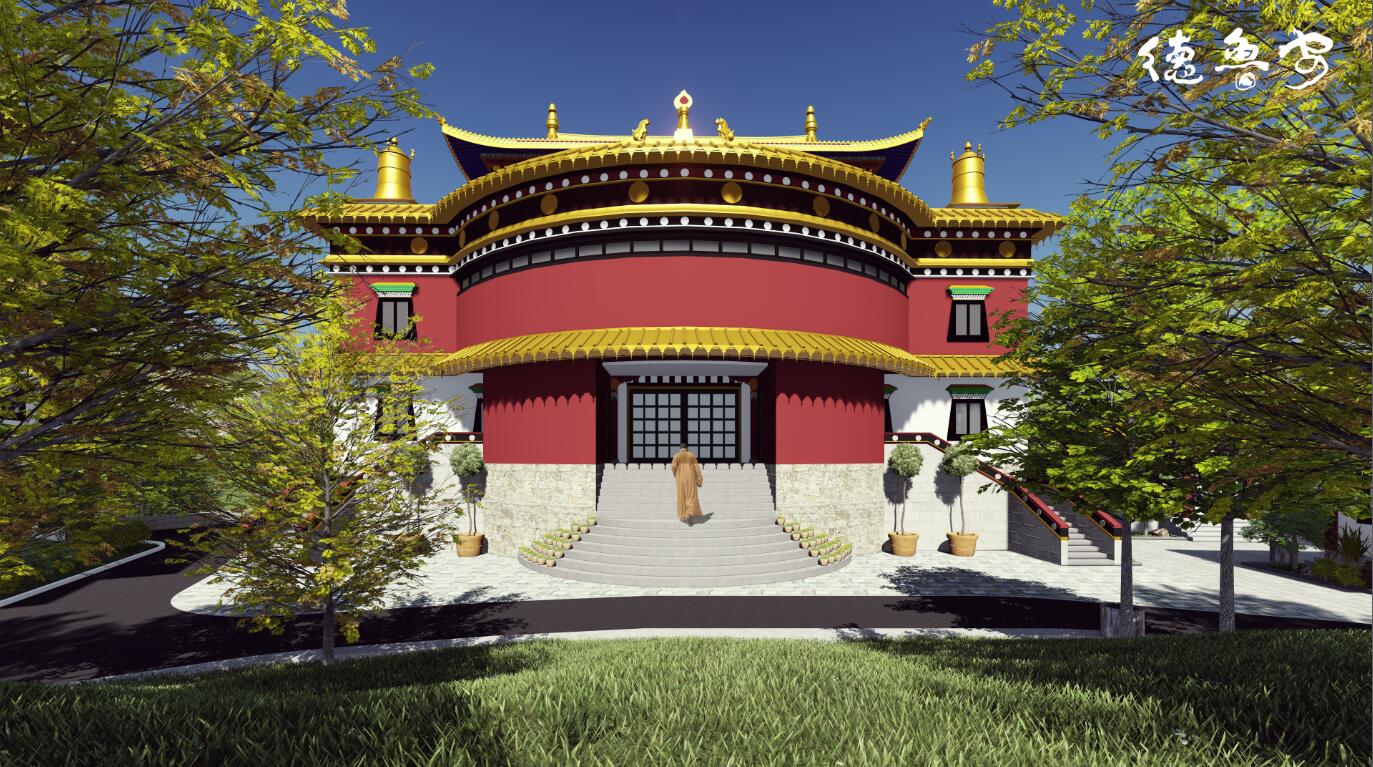 Overall planning and architectural design of Huayan Temple in Baiyu Mahayana Kathmandu Nepal(图12)