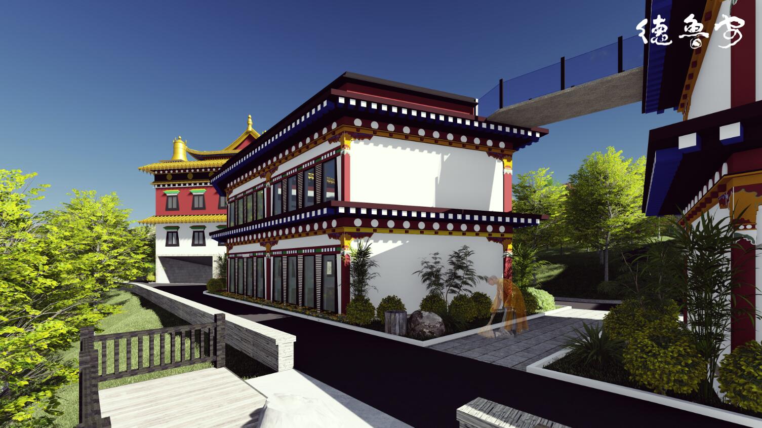 Overall planning and architectural design of Huayan Temple in Baiyu Mahayana Kathmandu Nepal(图13)