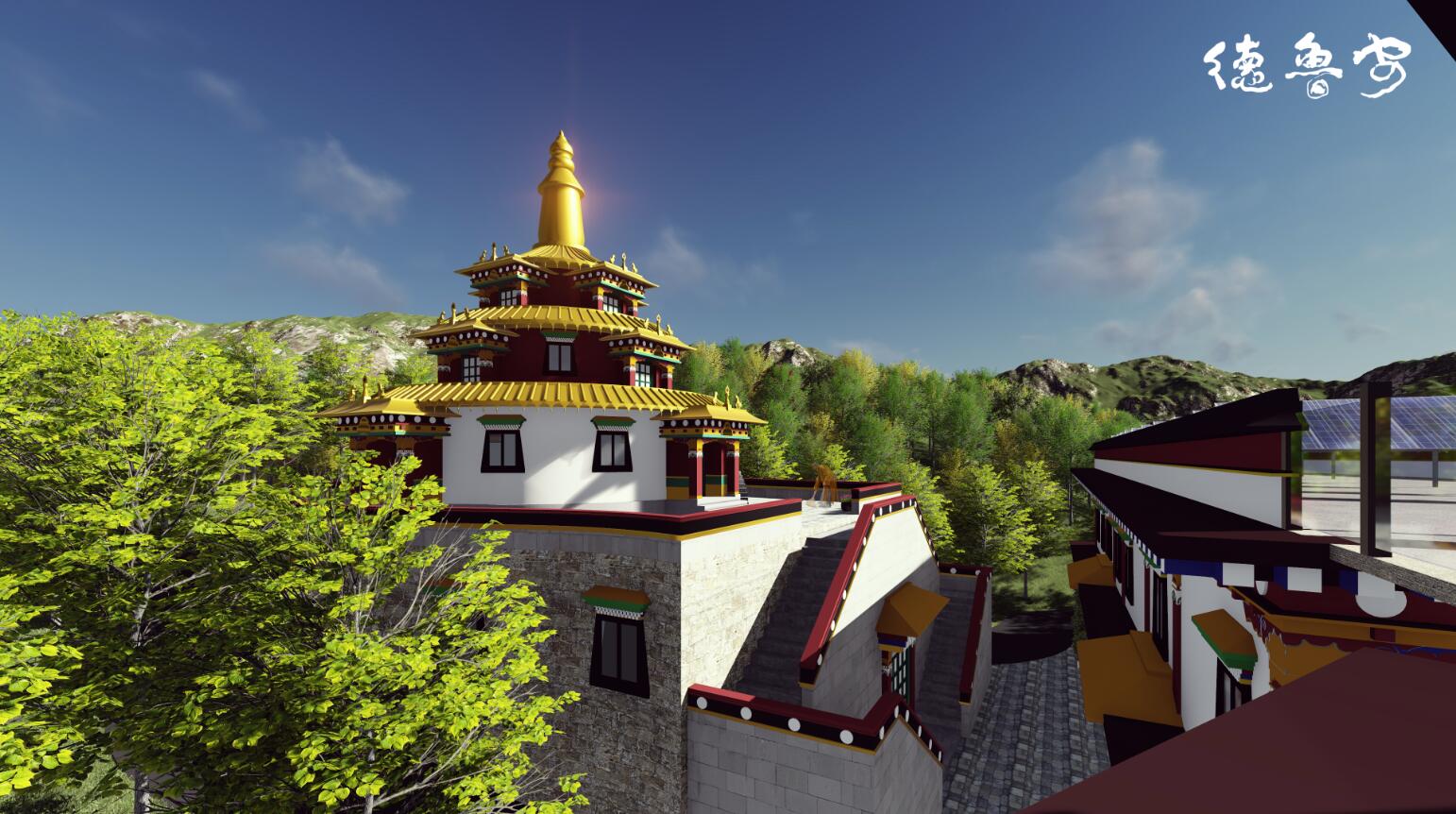 Overall planning and architectural design of Huayan Temple in Baiyu Mahayana Kathmandu Nepal(图14)