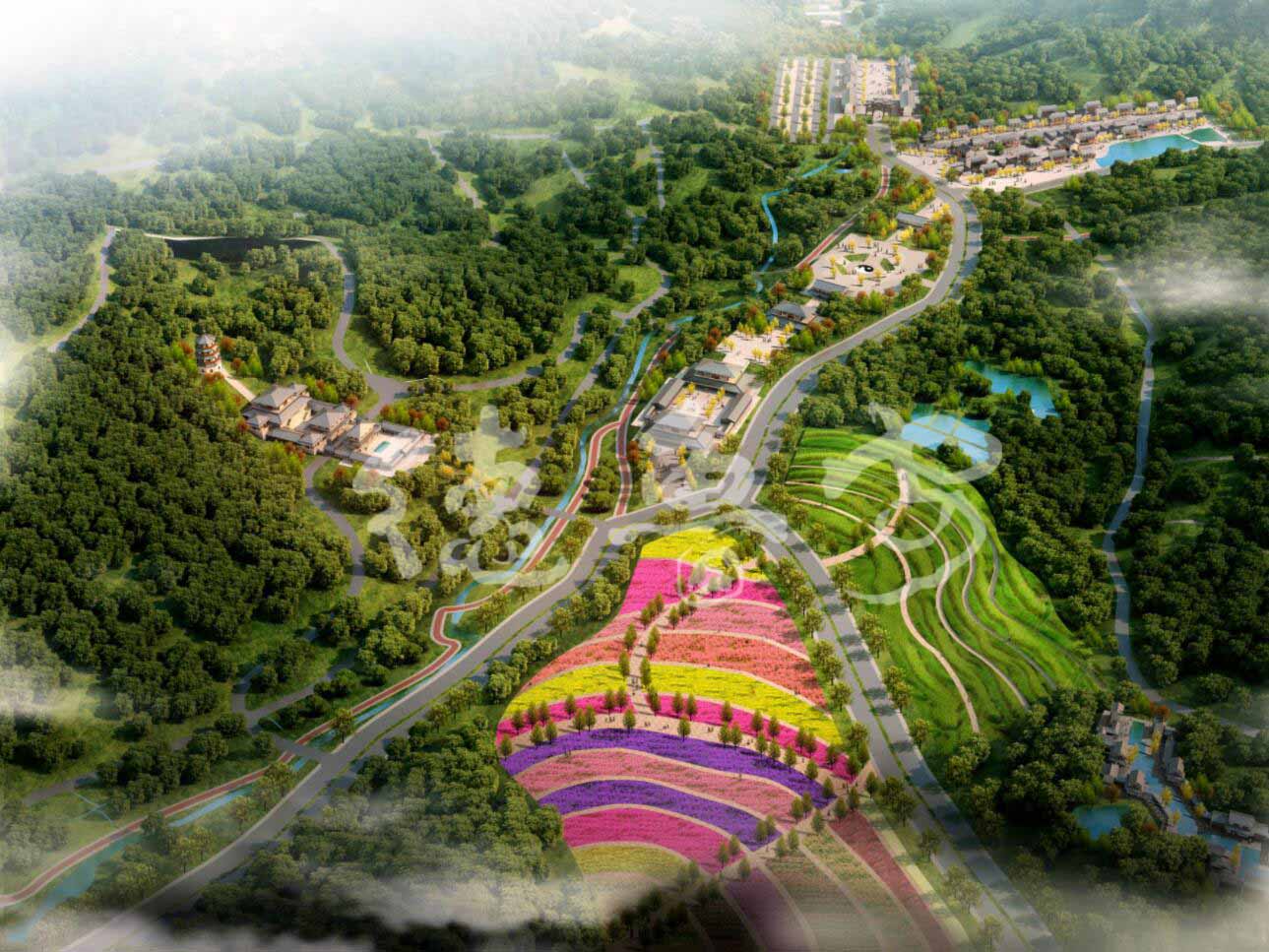 Conceptual master plan of Xili st<x>yle Valley Scenic Area in Zhejiang Province(图3)