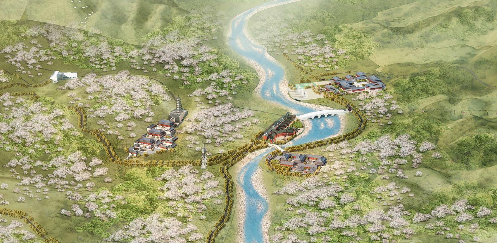 Overall planning and urban design of the core area of Fushou mountain tourist area in Daxigou Yili Xinjiang(图1)