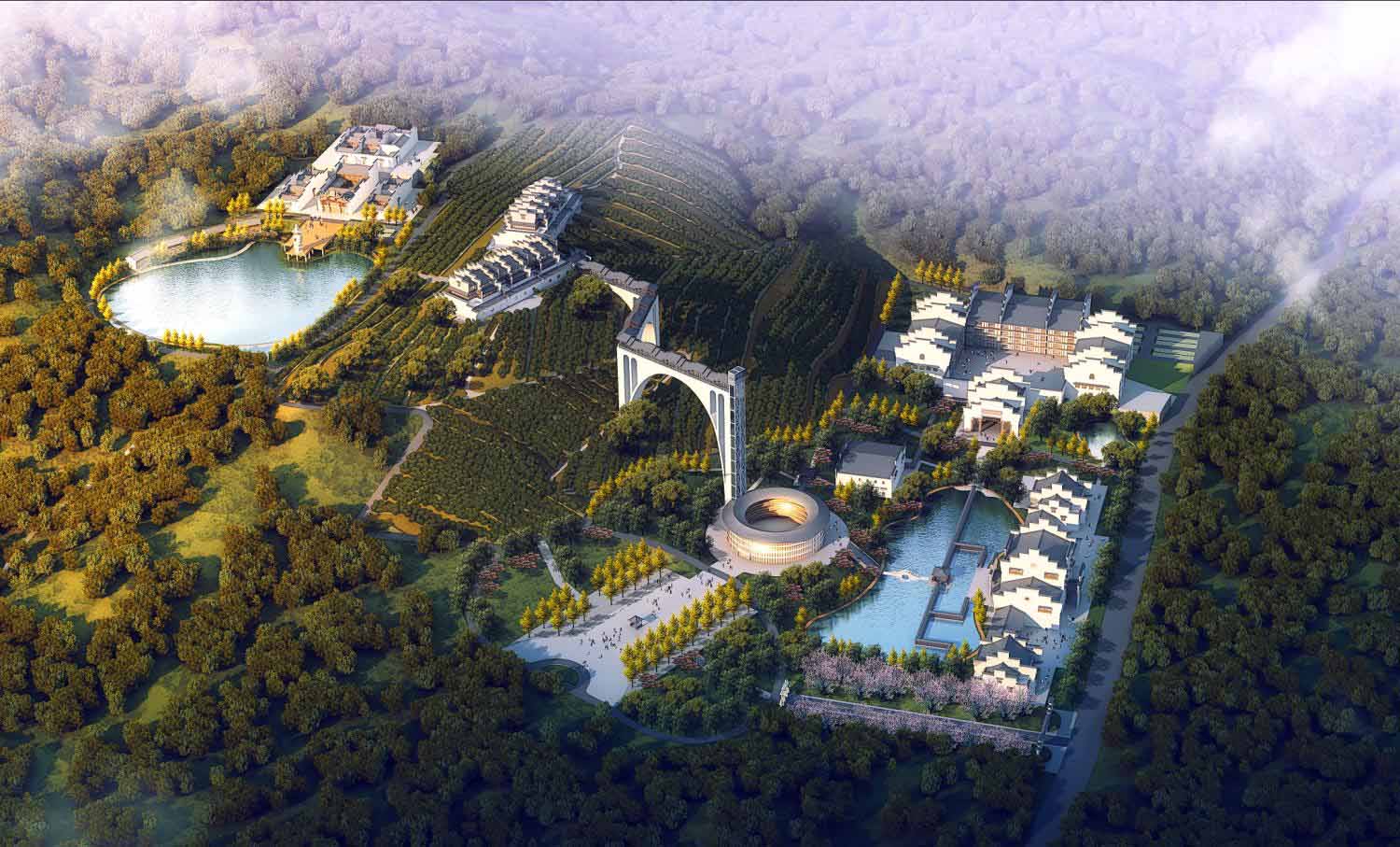 Overall planning and design of Jiuhua Mountain Tea fairy Valley(图1)