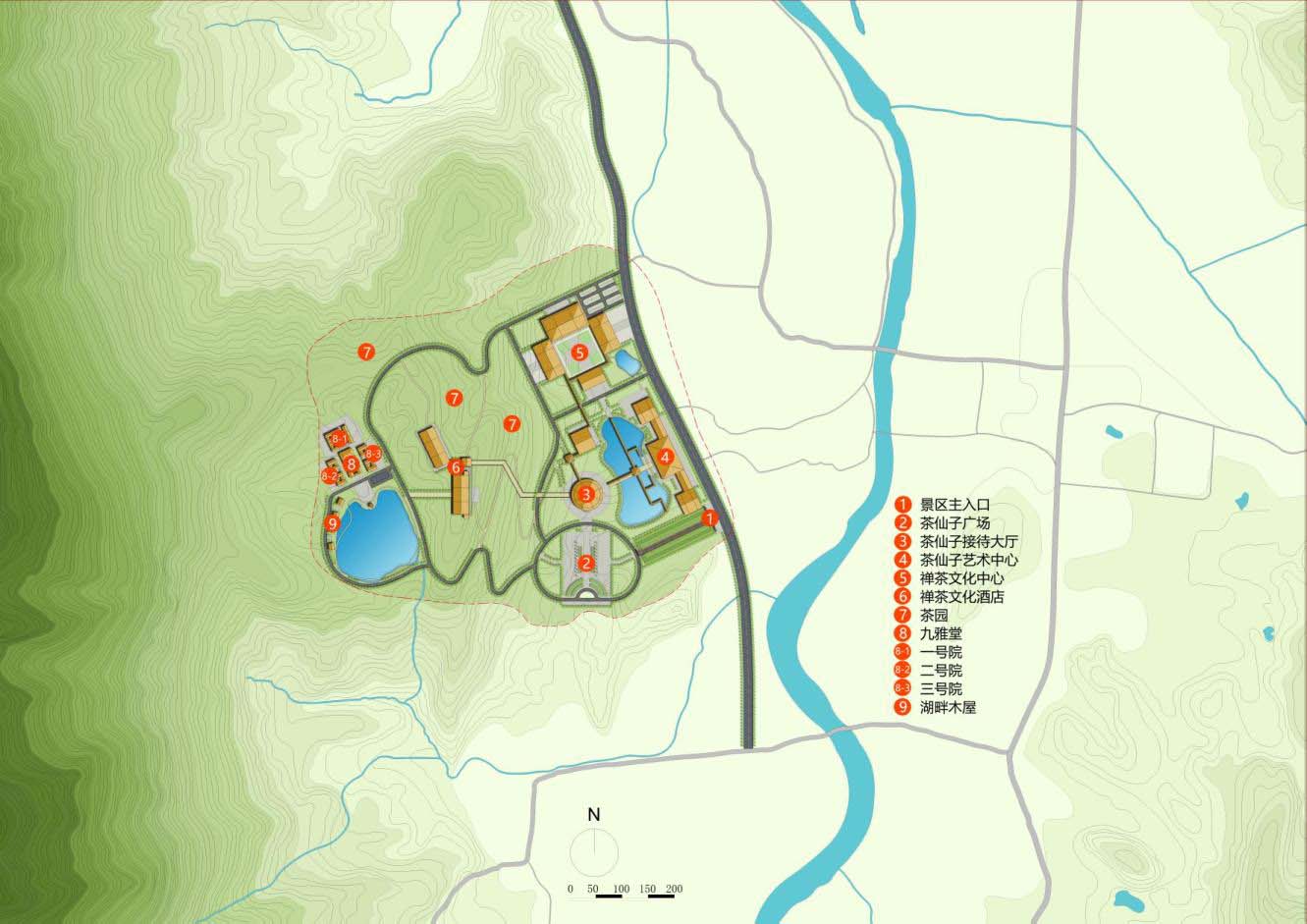 Overall planning and design of Jiuhua Mountain Tea fairy Valley(图11)