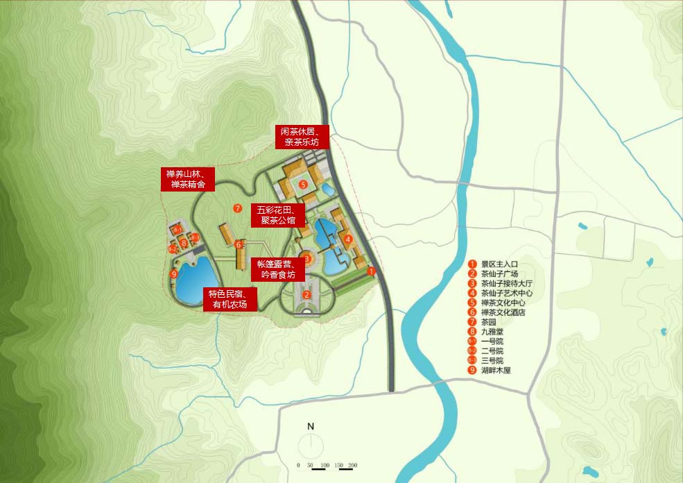 Overall planning and design of Jiuhua Mountain Tea fairy Valley(图14)